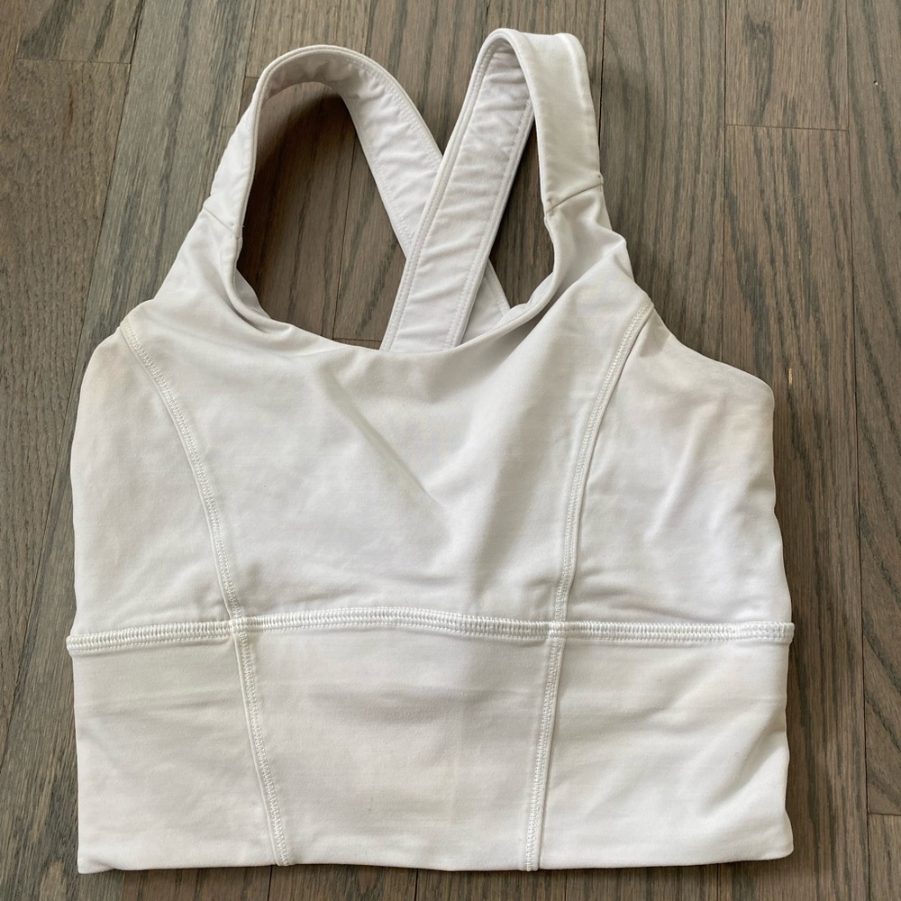 White Lululemon Cropped Tank